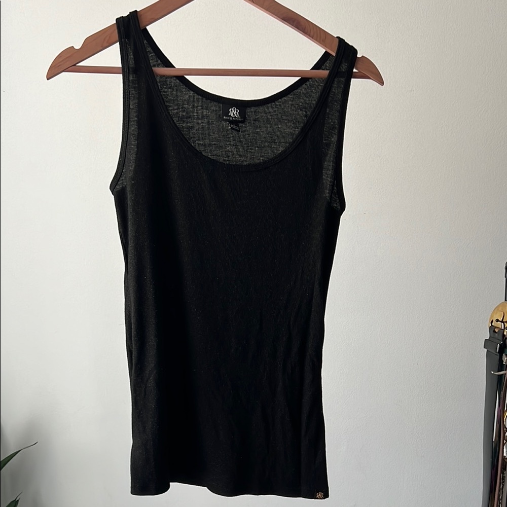Rock & Republic Black Gold Sleeveless Top S